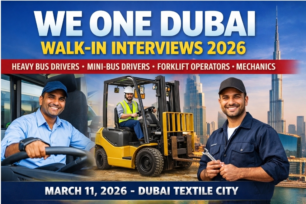 We One Company  Walk in Interview in Dubai